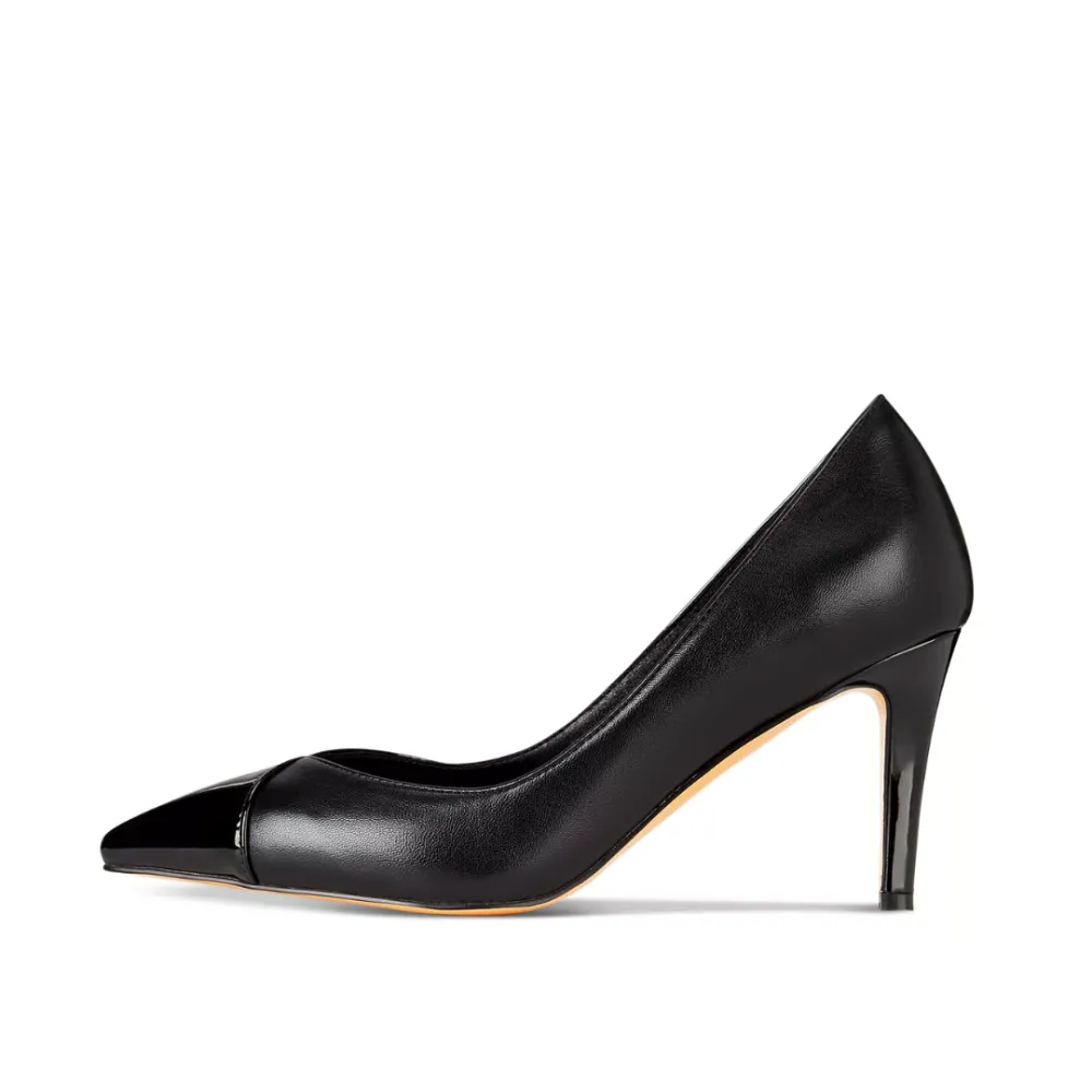 Classic Faux Leather Pointed Toe Stiletto Pumps