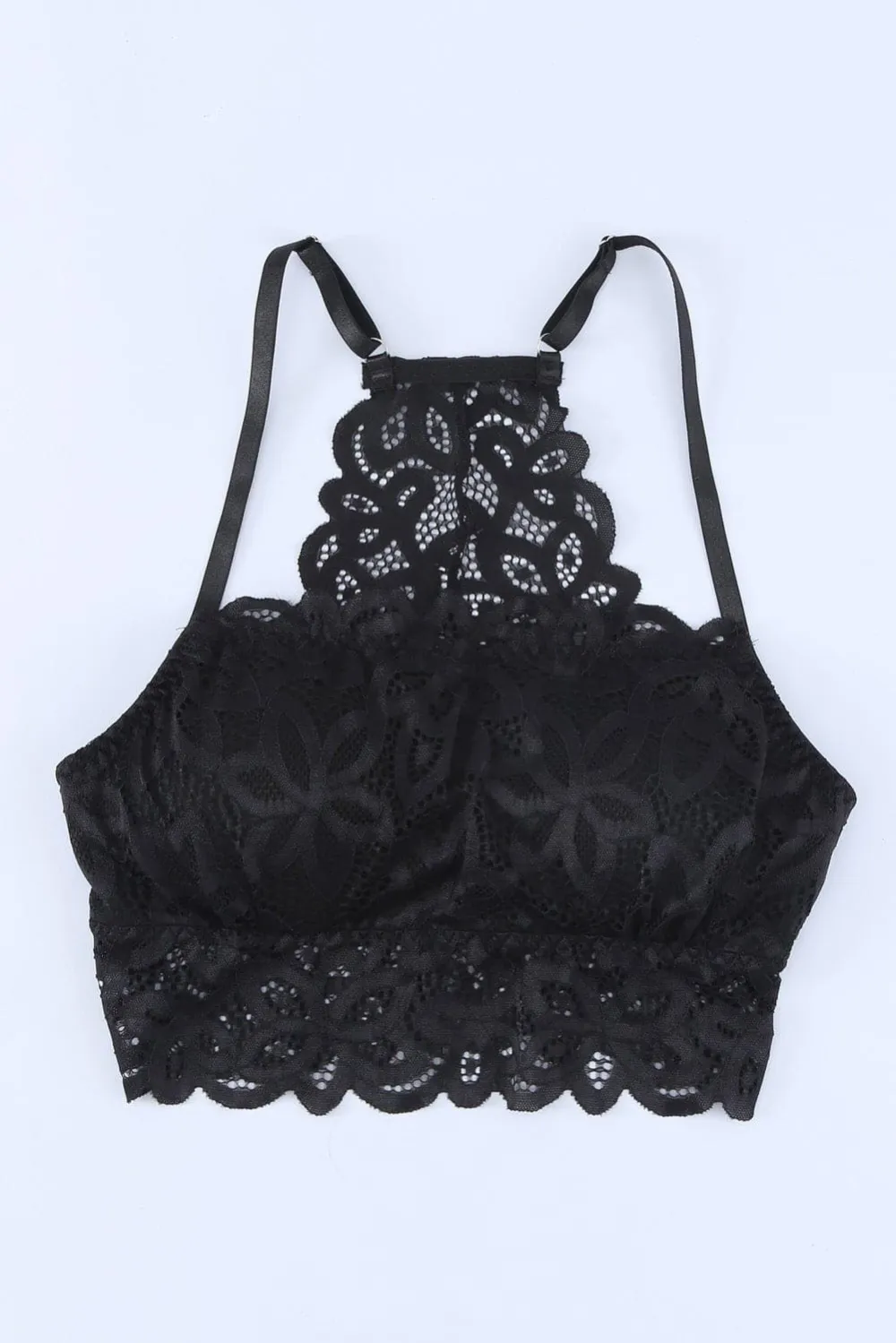 Lace Crochet Spaghetti Strap Bralette Tank Top