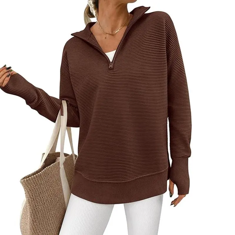 Ultimate Cozy V-Neck Ribbed Knit Pullover – All-Season Comfort & Style