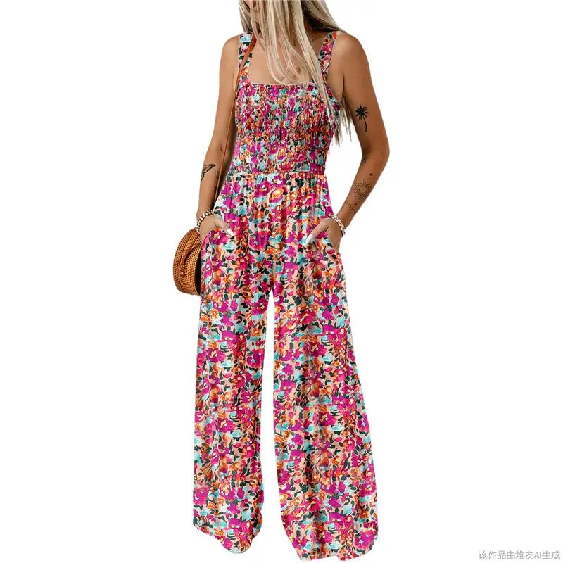 Women's Casual Loose Overalls Jumpsuits