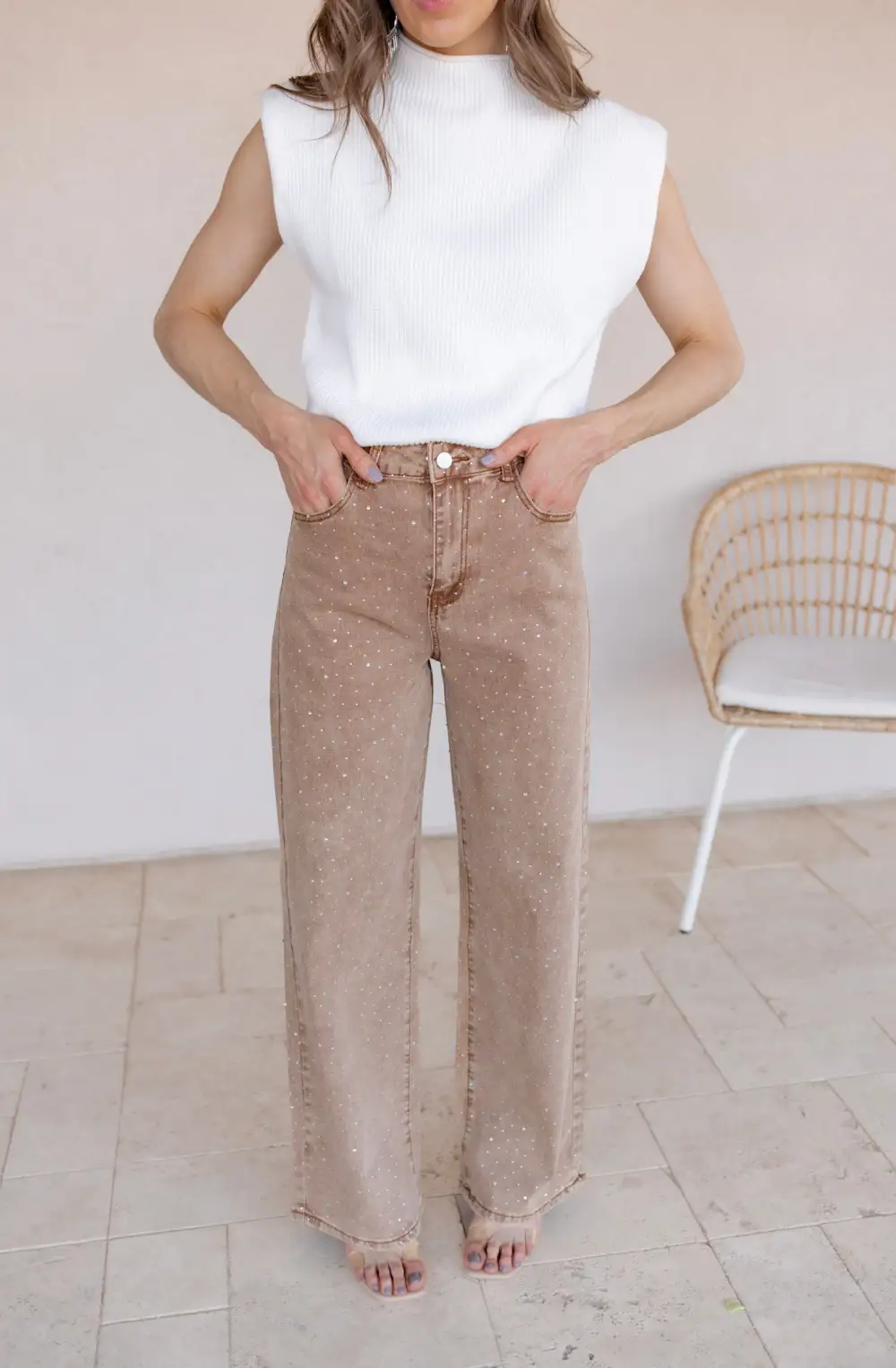 High Rise Statement Denim Jeans