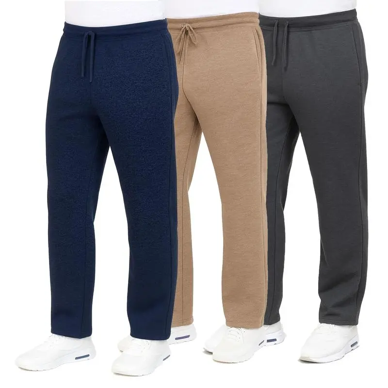 Men's Classic Heavyweight Fleece Sweatpants with Open Bottom