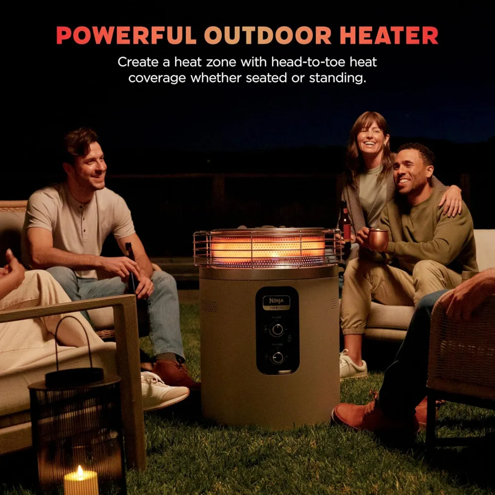 Ninja Fireside360™ Outdoor Heater & Fire Pit with 3 Modes – Flame, Heat, Flame & Heat