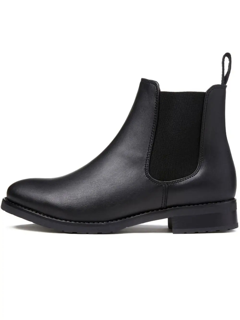 Women's Streamlined Casual Water Resistant Vegan Leather Chelsea Boots