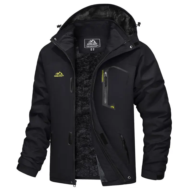Men's Winter Coats Waterproof Ski Snow Jacket Warm Fleece Jacket Parka Raincoats With Multi-Pockets