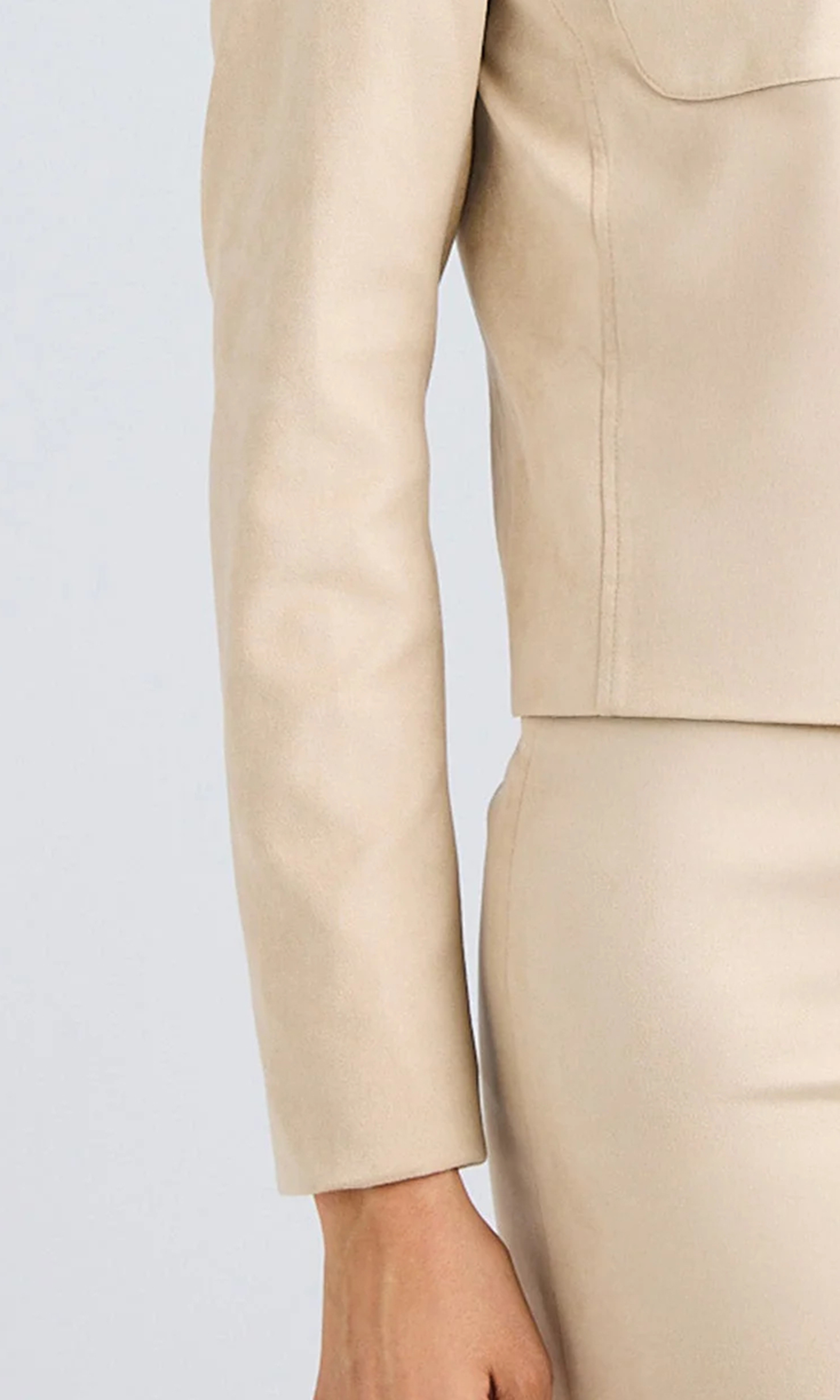 Beige Vegan Suede Jacket