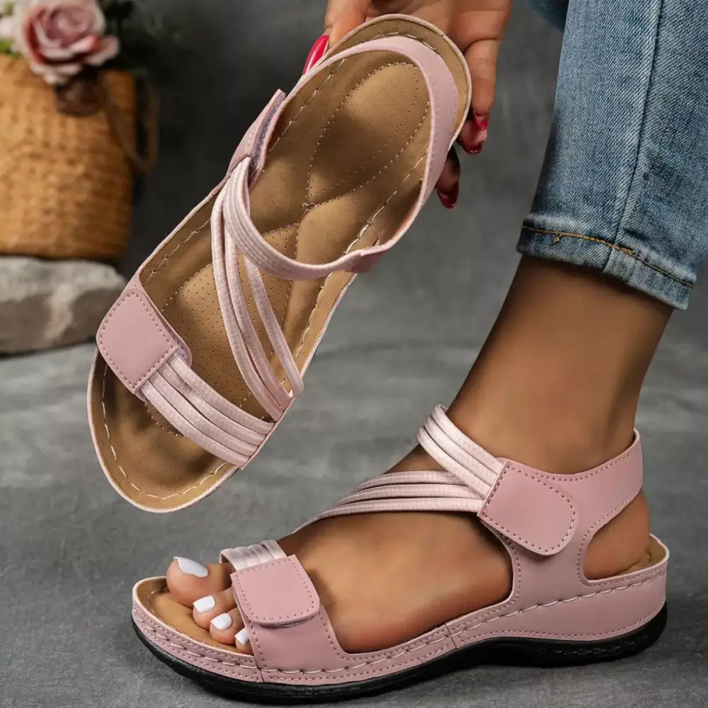 Lightweight Open Toe Wedge Sandals