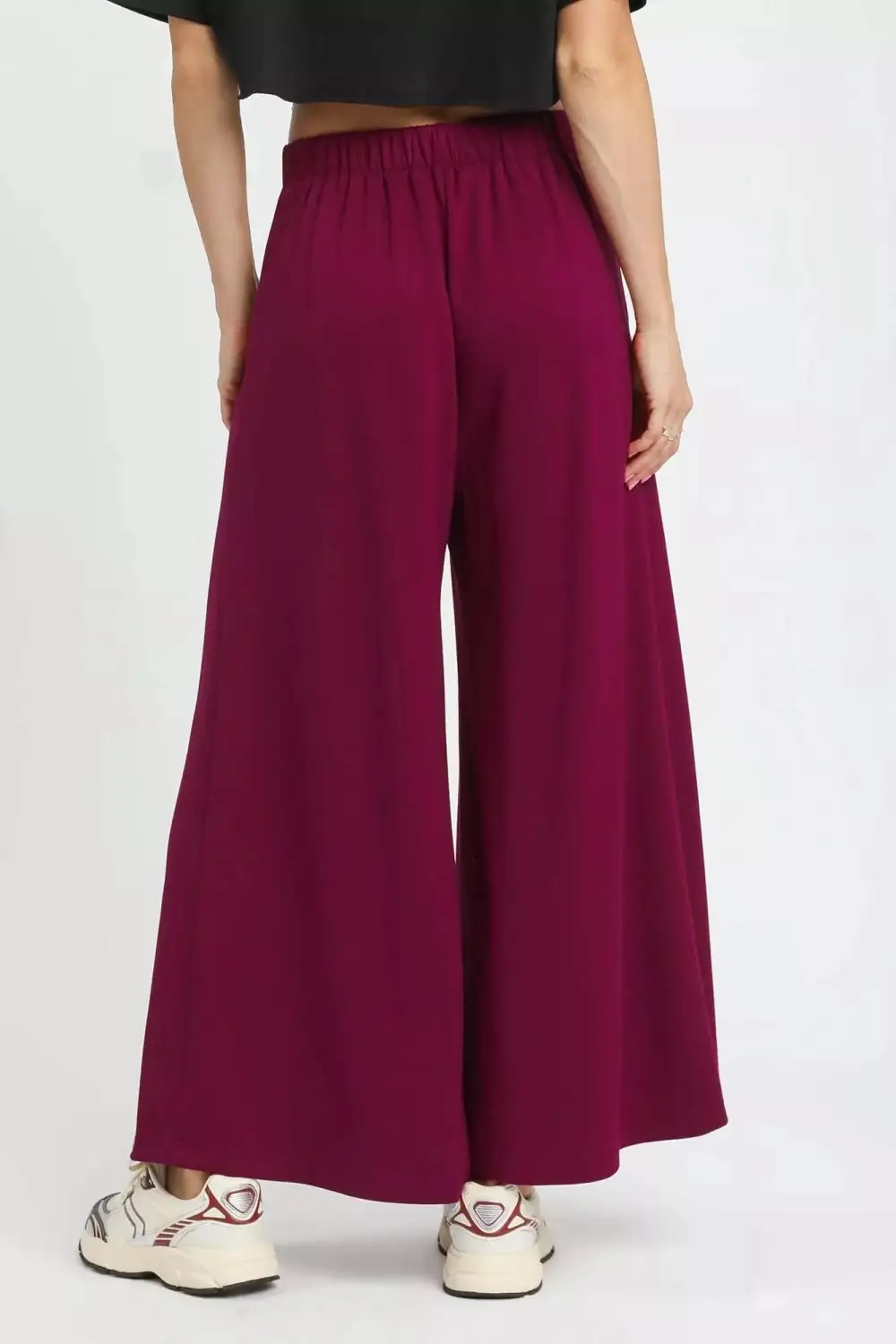 Relaxed Wide Leg Pants With Pocket