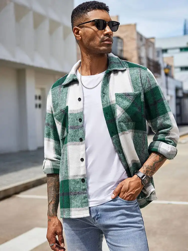 Stylish Comfy Flannel Plaid Shirt