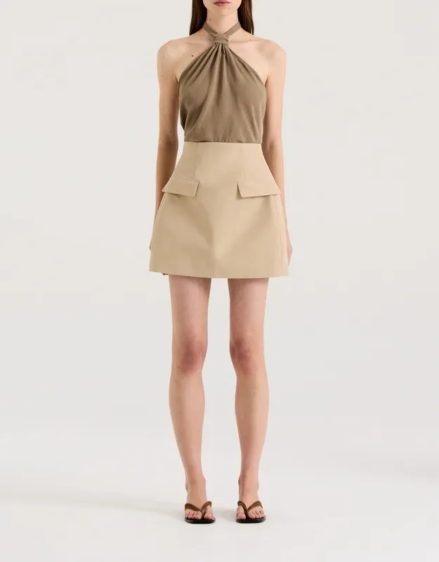 Clay A-Line Mini Skirt