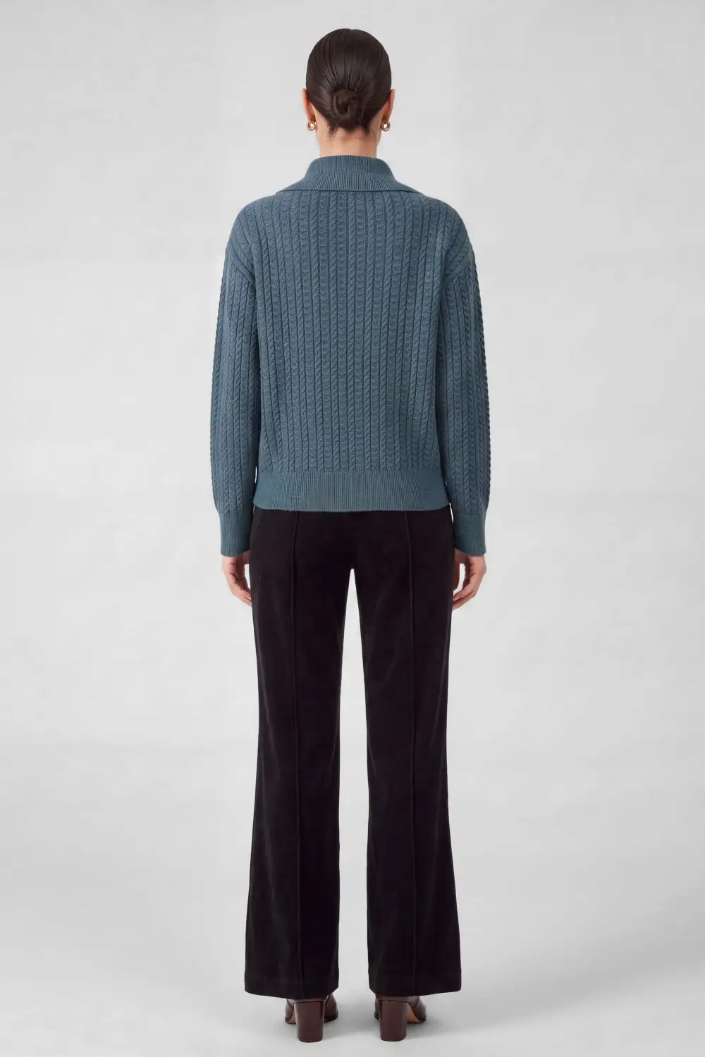 Cable V-Neck Sweater