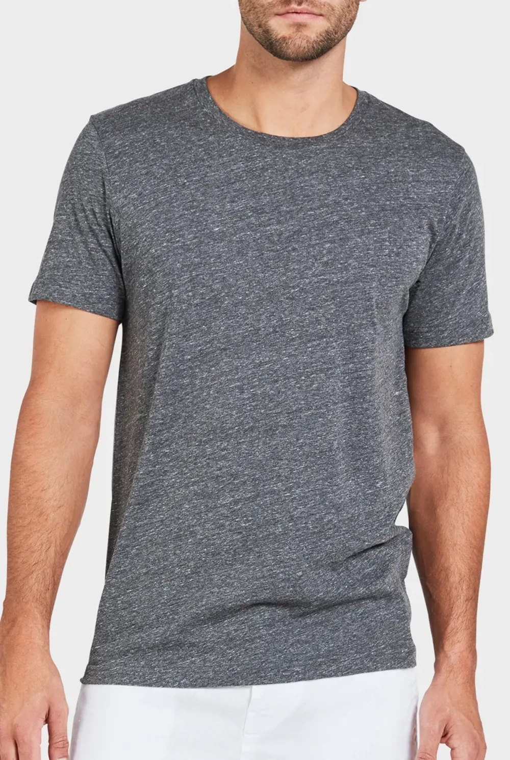 Ash Marle Short Sleeve Crew Neck Heathered Tee