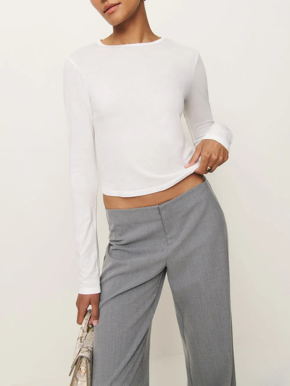 Slim Fit Crew Neck Long Sleeve Top