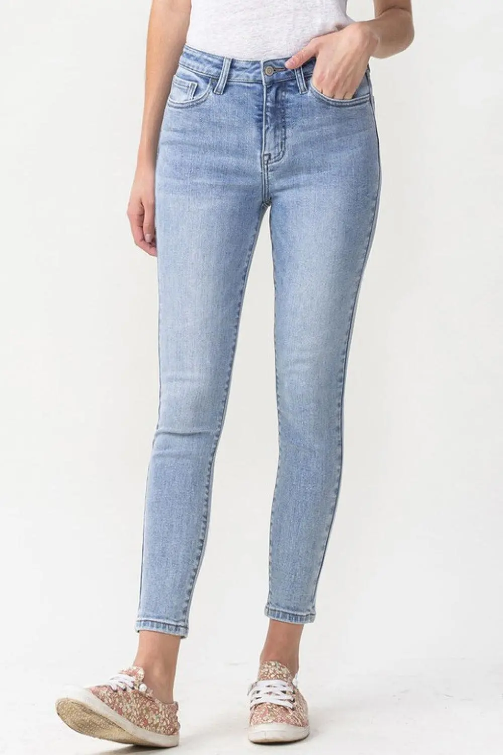 Polished High Waist Skinny Denim Jeans