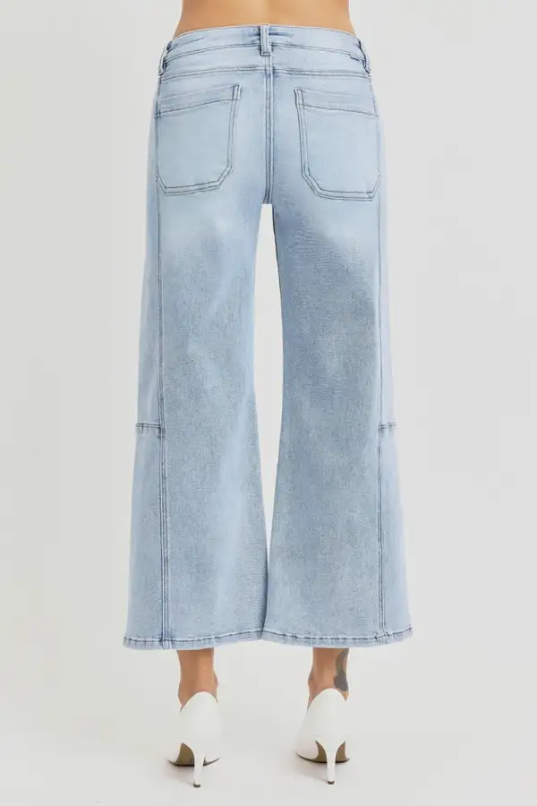 Tiered Breezy Denim Jeans