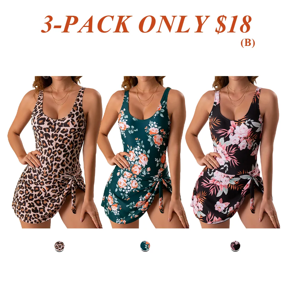 Two Piece Swimdress Swimsuits for Women Tummy