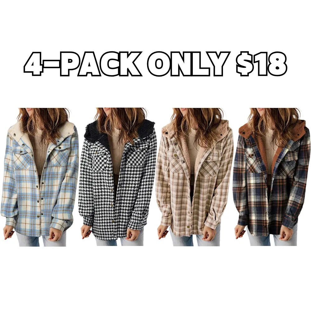 Warm Plaid Pocket Coat for Everyday Style