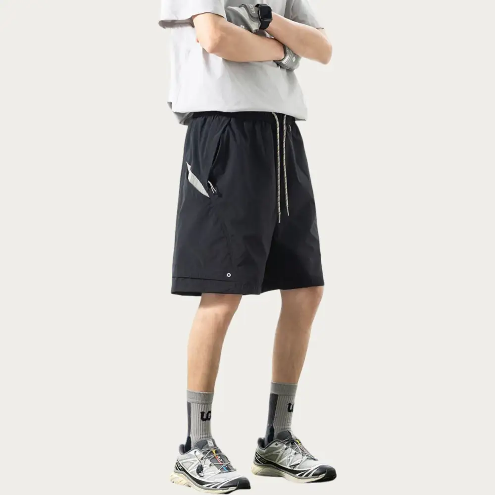 Refined Drawstring Side-Pocket Lightweight Men's Athletic Shorts
