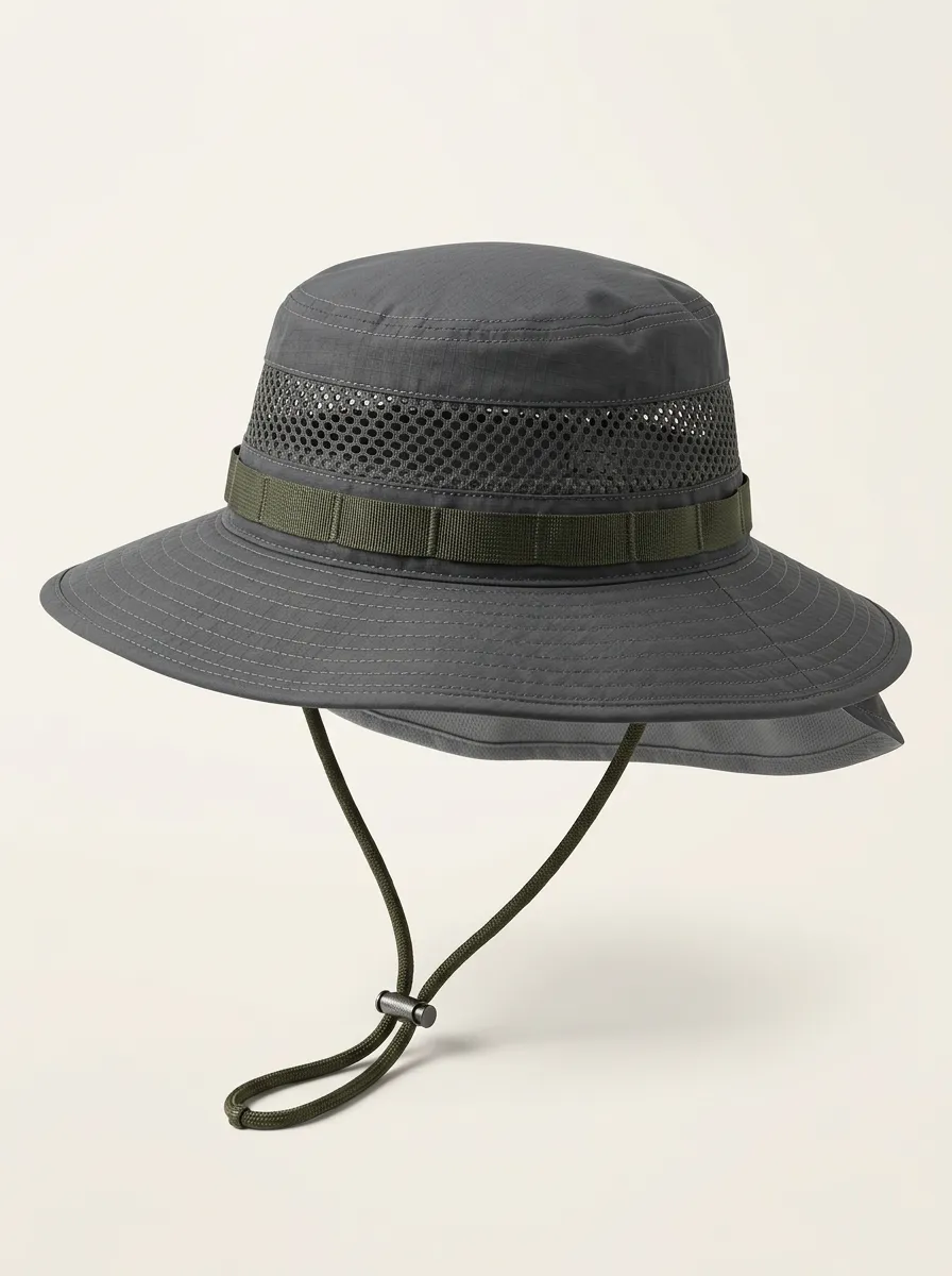 Wide Brim Breathable Mesh Hiking Bucket Hat