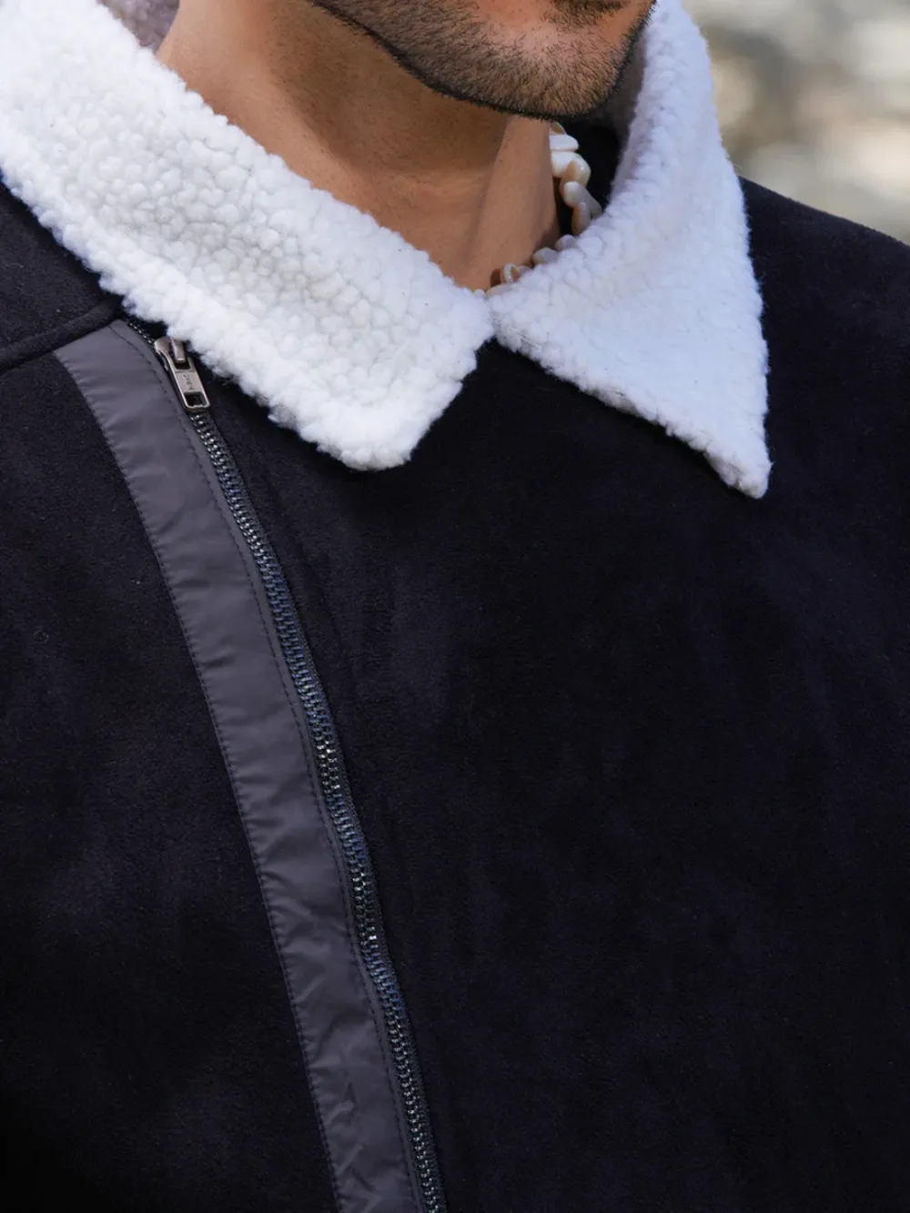 Casual Style Lined Biker Jacket