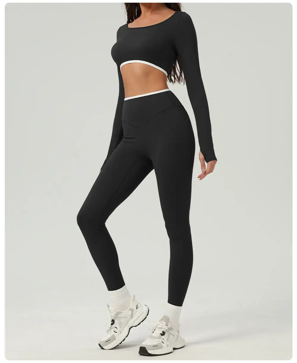 Quick-Dry High-Waist Top and Leggings Active Set