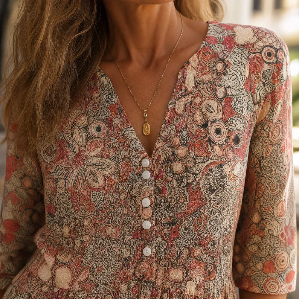 Pocket Floral Flattering Midi Dress