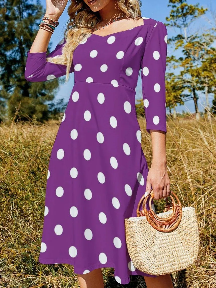 Casual Printed Long Sleeve Dress