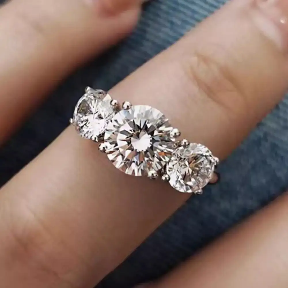 Sterling Silver Moissanite Radiant Ring