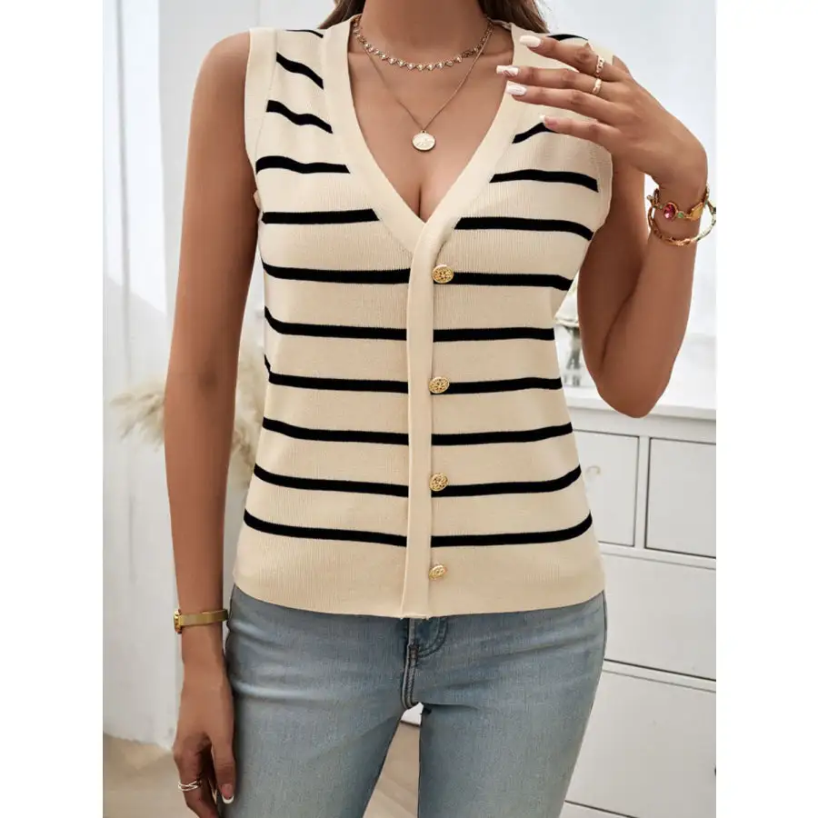 V Neck Knit Tank