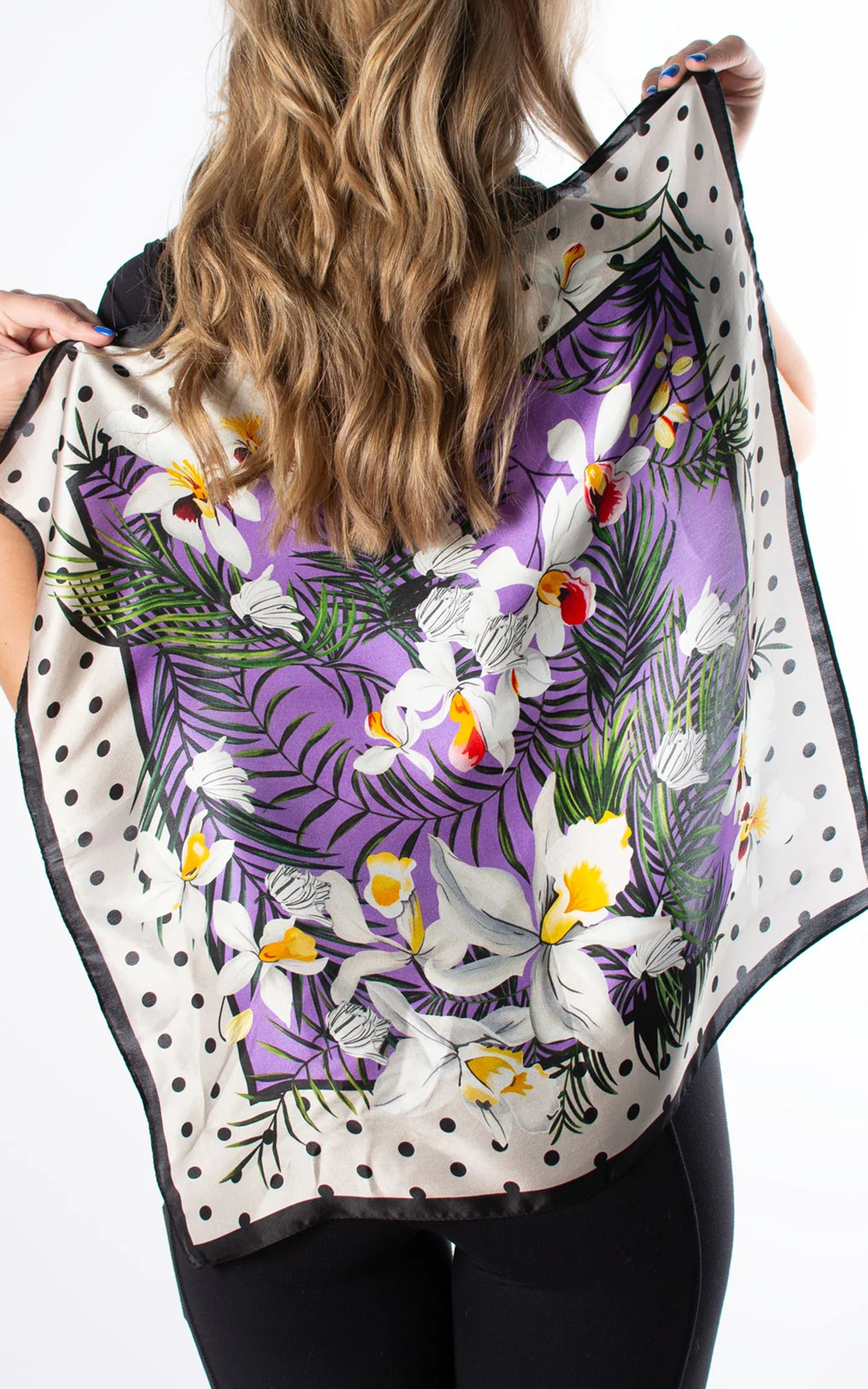 Fashionable Romantic Floral Square Scarf