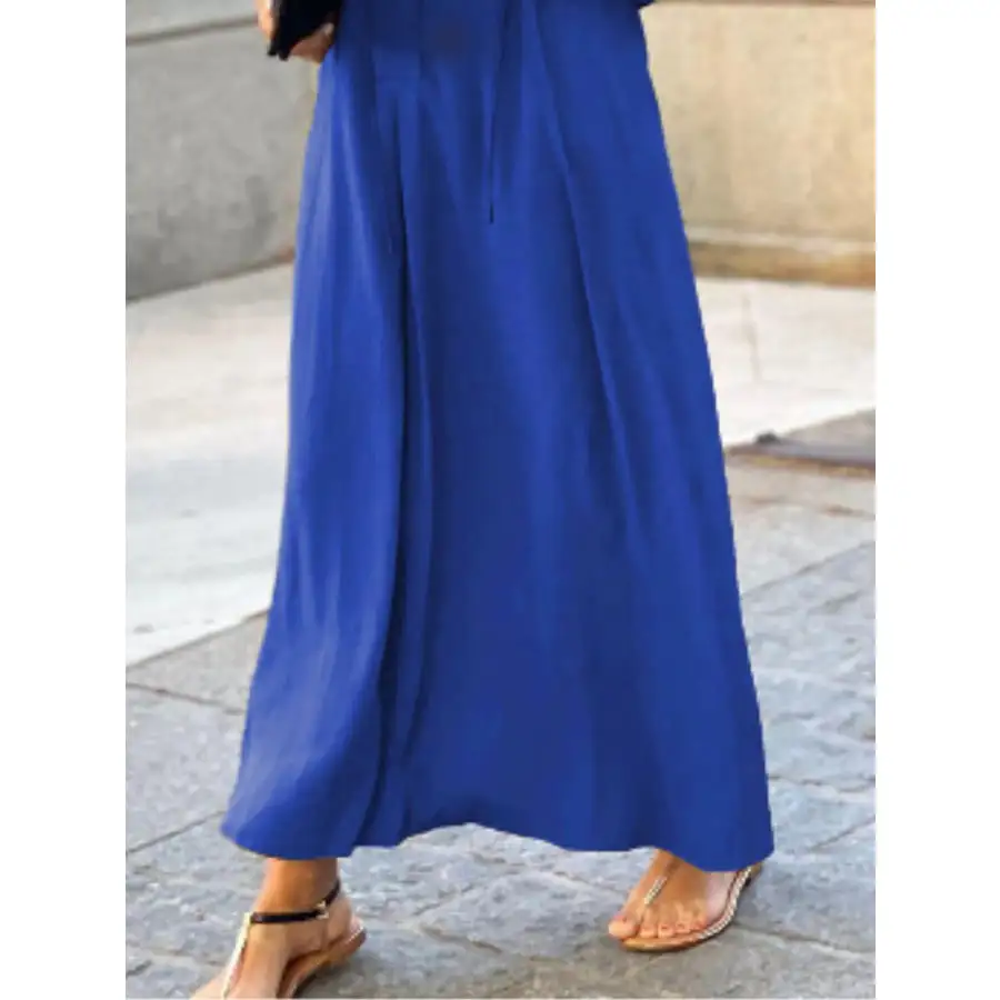 Full Size Solid Color Maxi Shirt Dress Plus Size