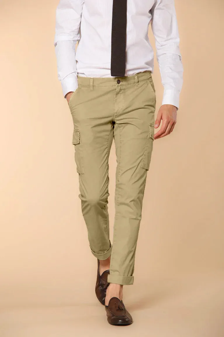 Men's Lightweight Cotton Twill Slim Fit Khaki Overalls