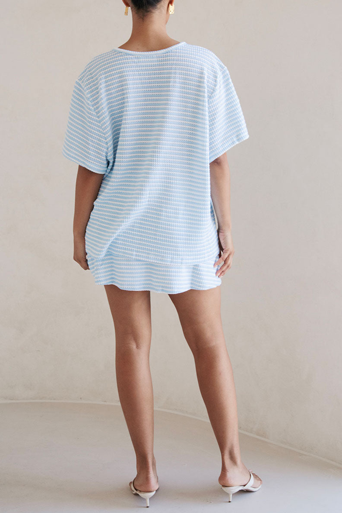 Striped Loose Fit Short Sleeve Shirt