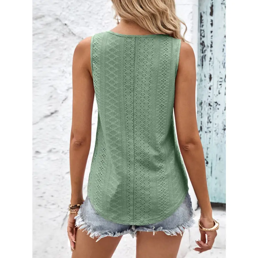 Eyelet Wide Strap Tank