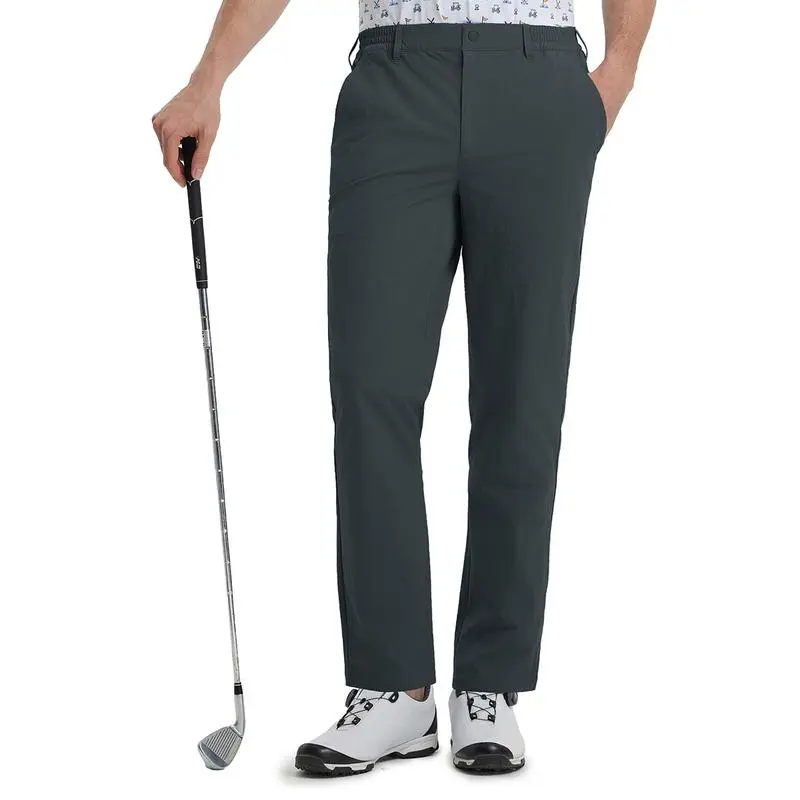Mens Golf Pants 5 Pockets Lightweight - Dry Fit Water-Resistant Stretch Dress Work