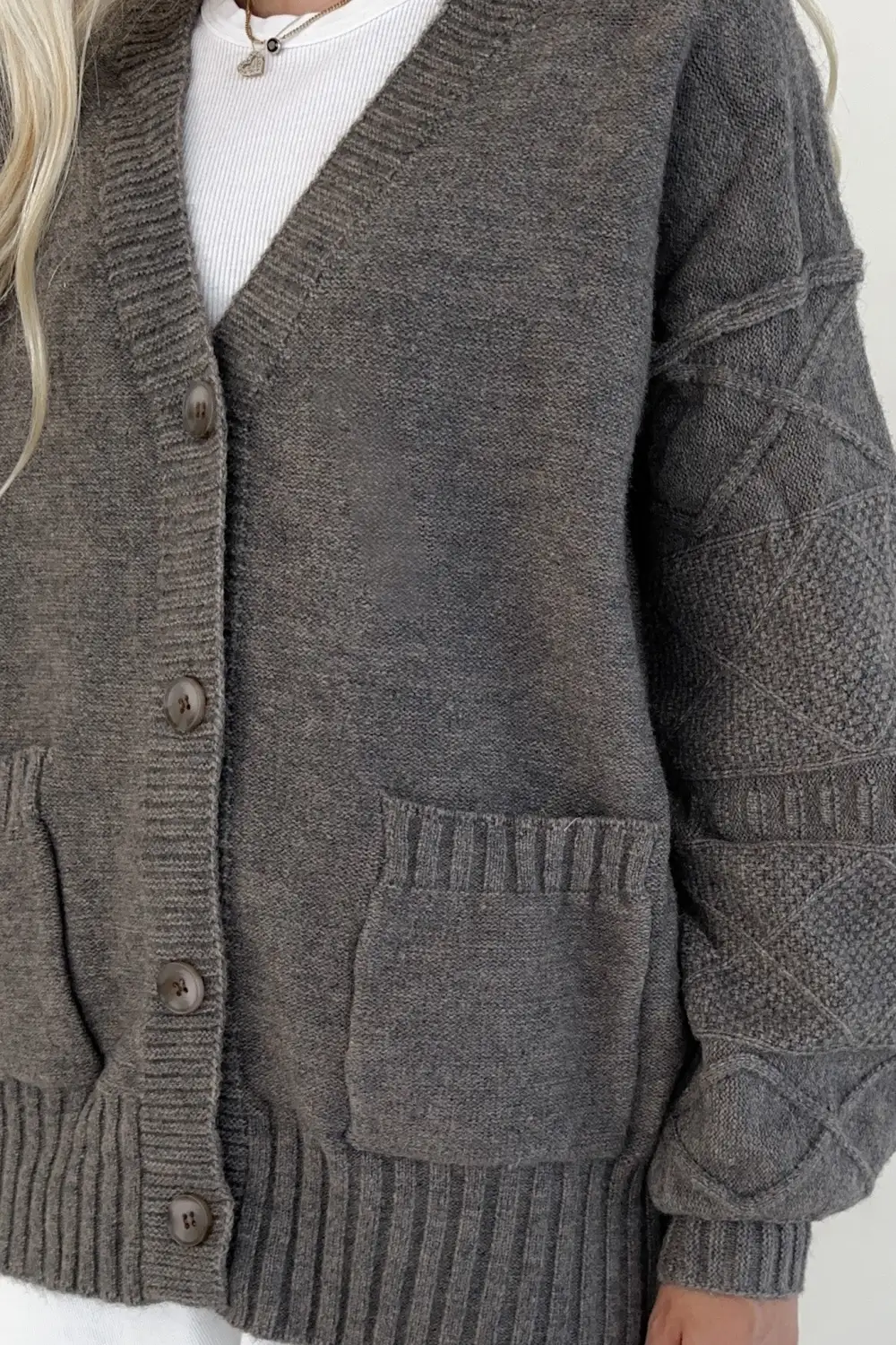 Knit Button Front Cardigan