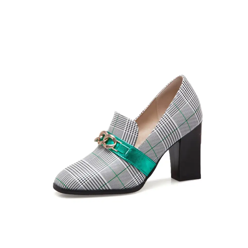 Square Toe Chunky Heel Office Ready Everyday Pumps
