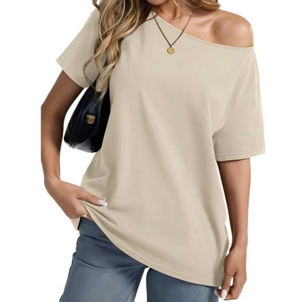 Women's Solid-Color Versatile Short-Sleeve Top