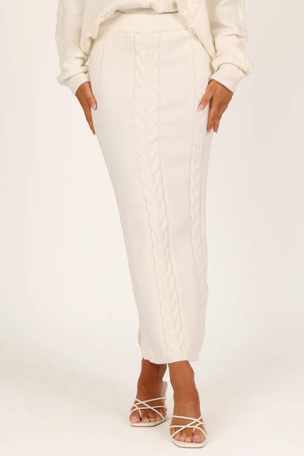 CASUAL MIDI STRIPED COTTON SKIRT