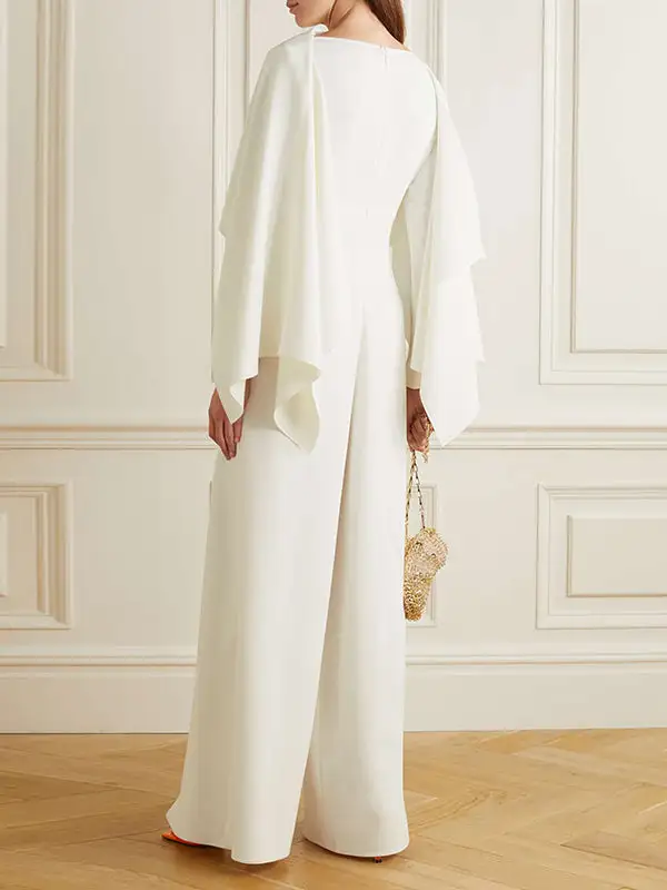 Jumpsuits Met Lange Mouwen Effen Kleur En Ritssluiting