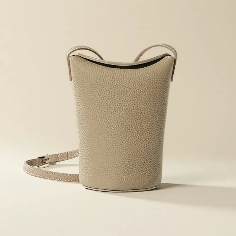 Streamlined Leather Phone Crossbody Bag
