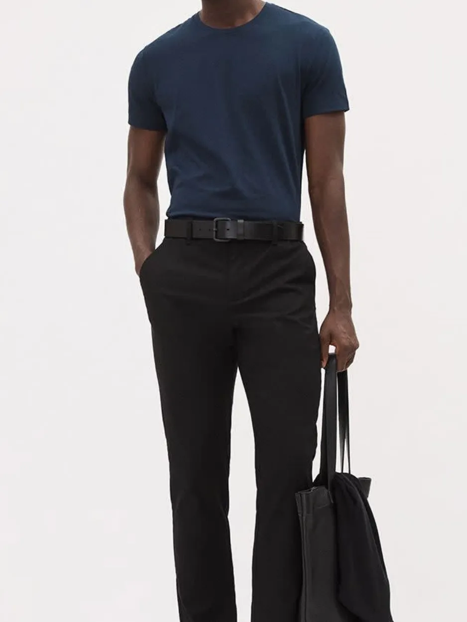 Navy Blue Short Sleeve Crew-Neck T-Shirt