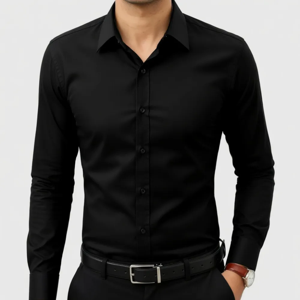 Stretch Slim-Fit Long-Sleeve Button-Down Shirt