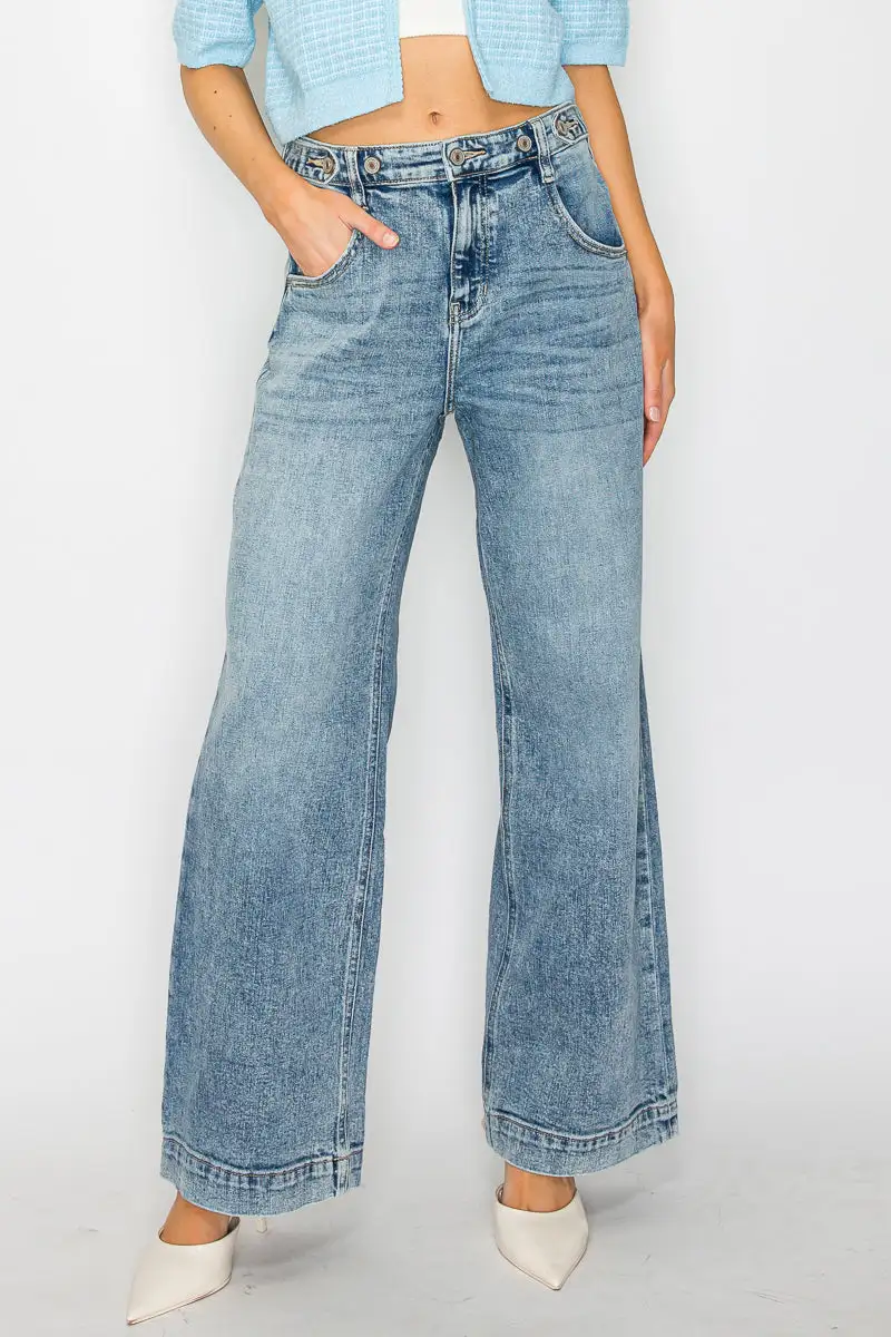 High Rise Relaxed Cropped Denim Jeans