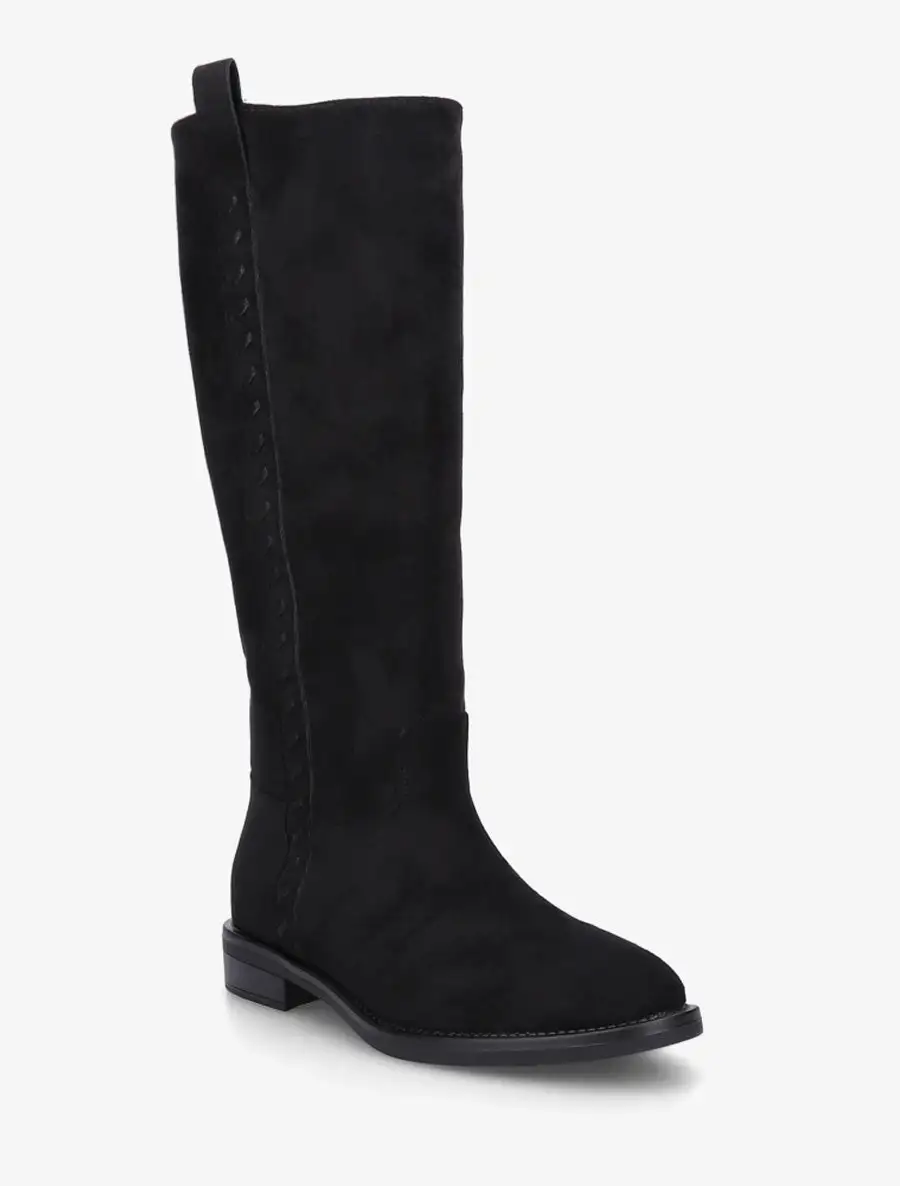Easy Wear Block Heel Faux Suede Knee High Boots