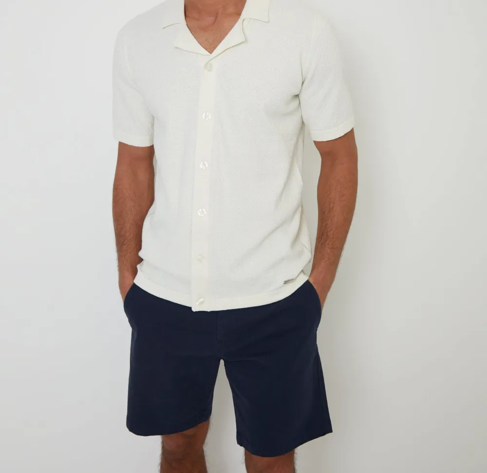 Men's Navy Regular-Fit Stretch Chino Shorts