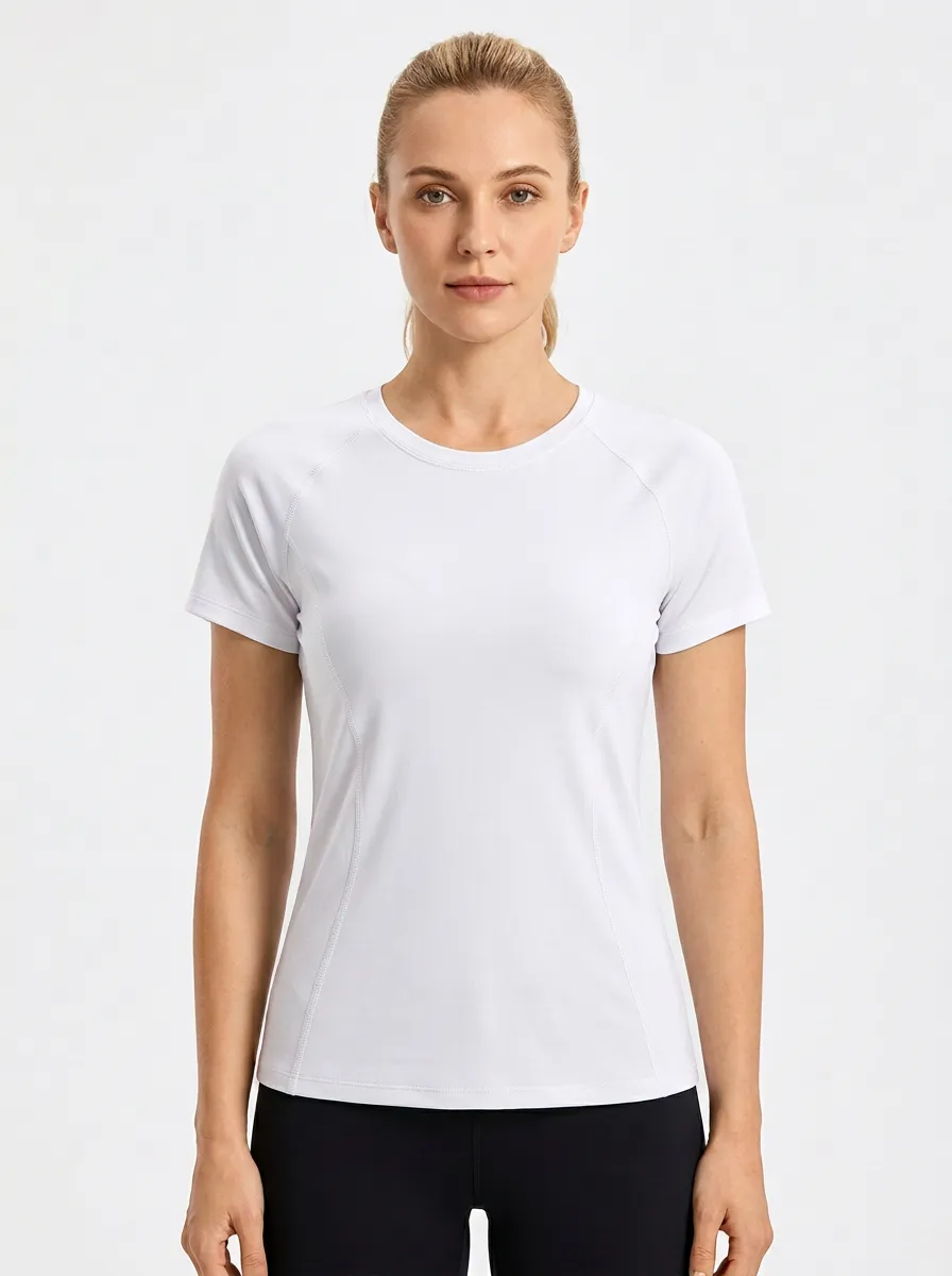 Women's Fitted Paneled Raglan Athletic T-Shirt