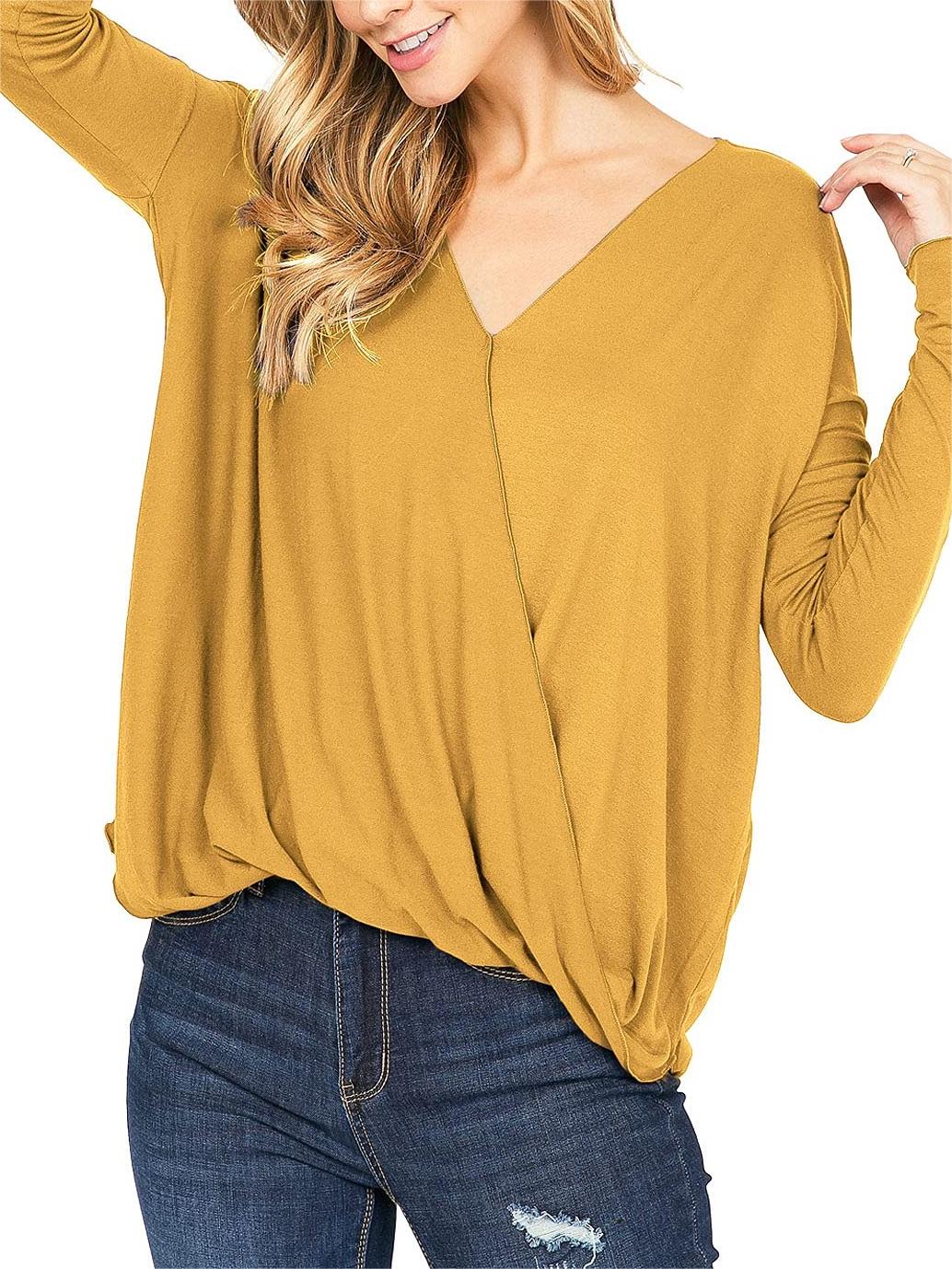 Forest Green Surplice - Style Blouse