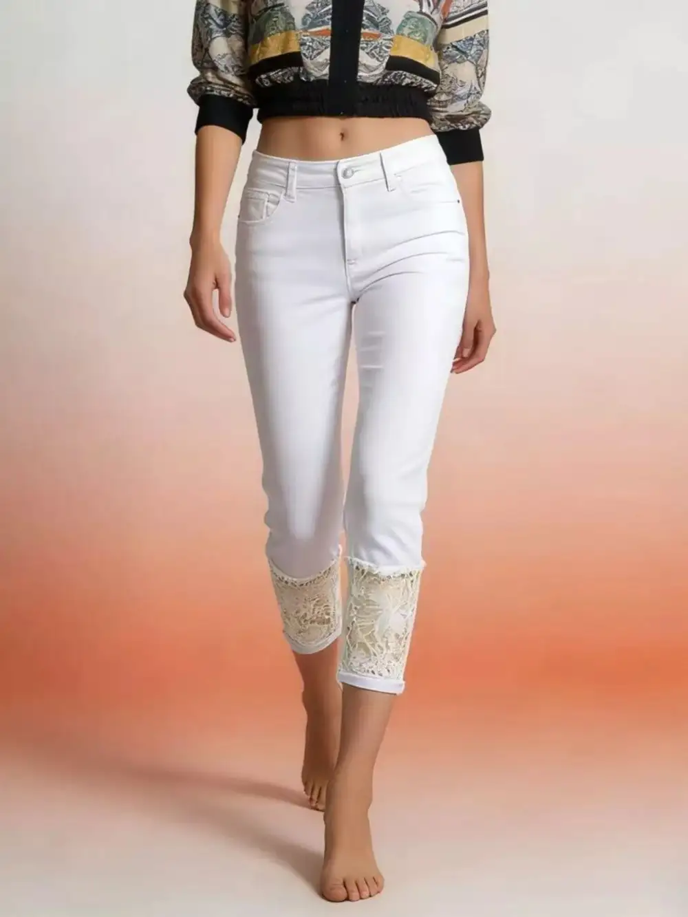 Contoured Pocketed Denim Jeans