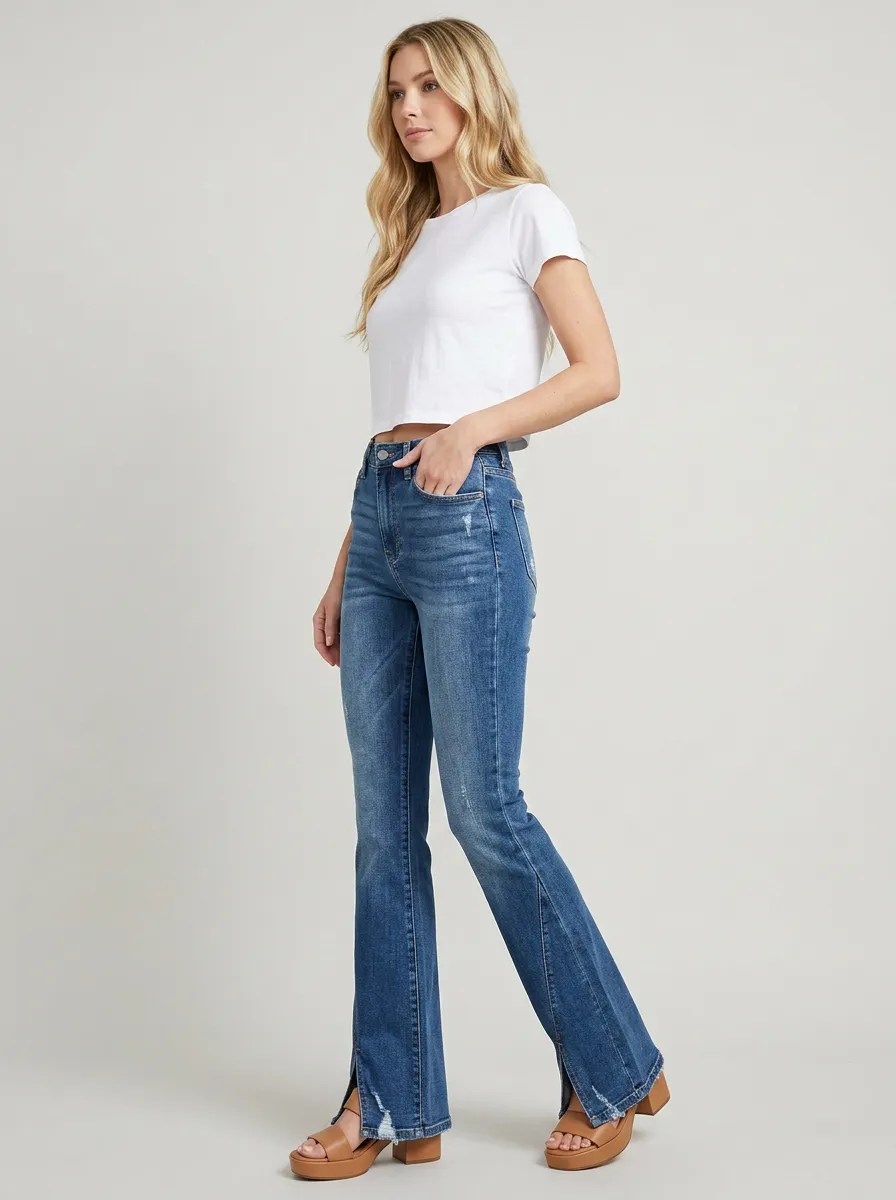 Women's Distressed Casual Denim Jeans